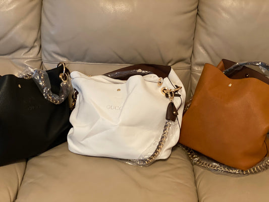 GG 2 Piece Leather Handbag