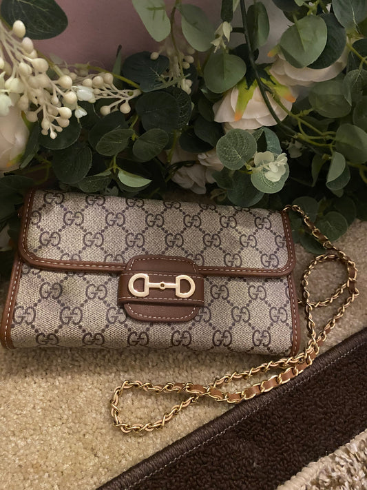 GG Slender Crossbody with Leather/Metal Strap