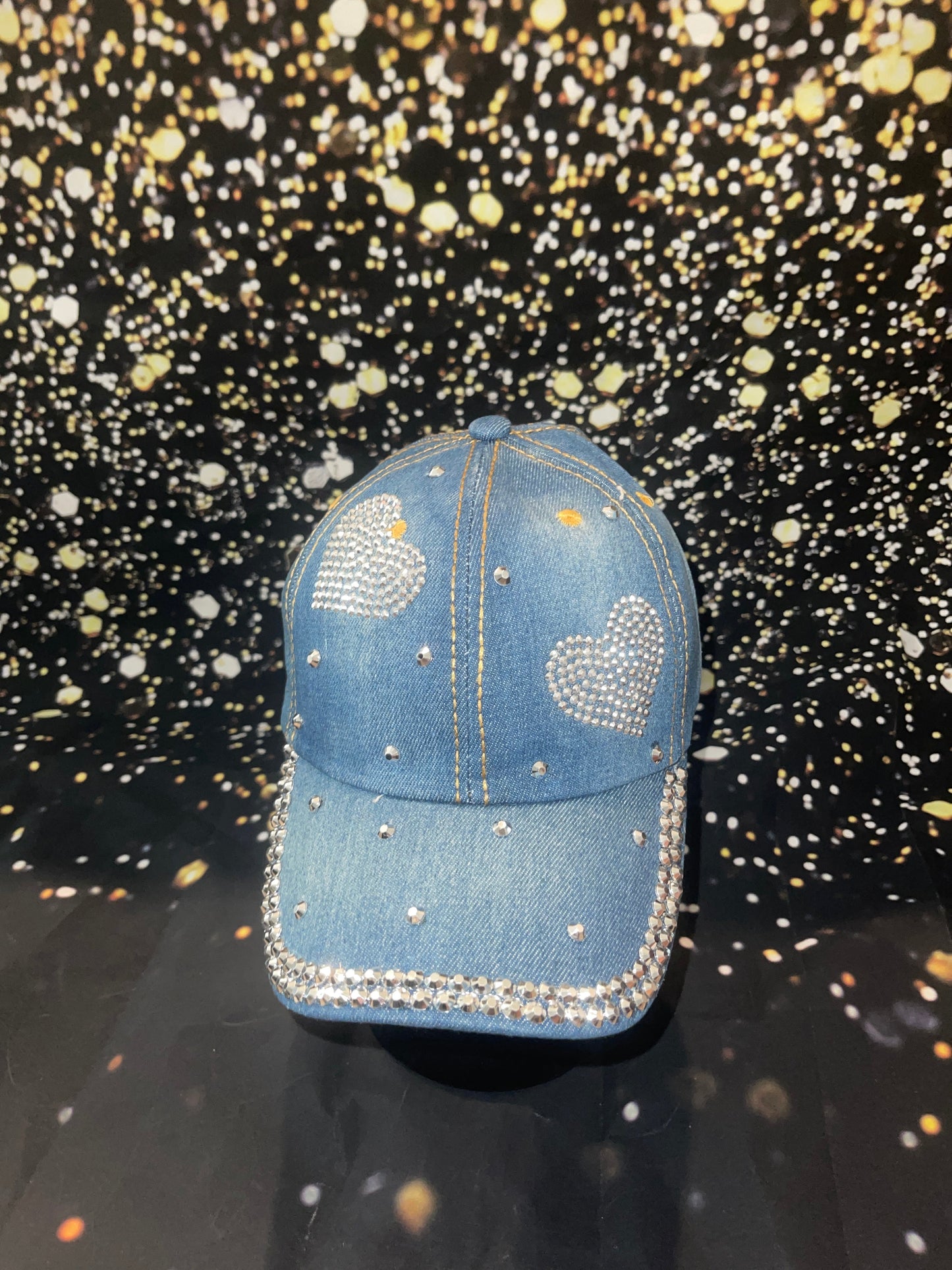 Heart Denim Caps