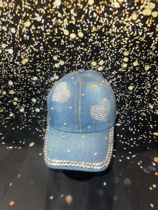 Heart Denim Caps