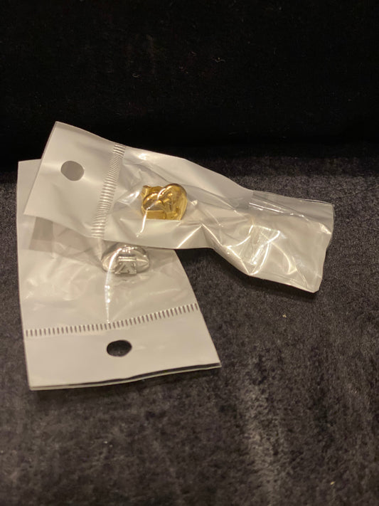 Heart shaped stainless steel post earrings
