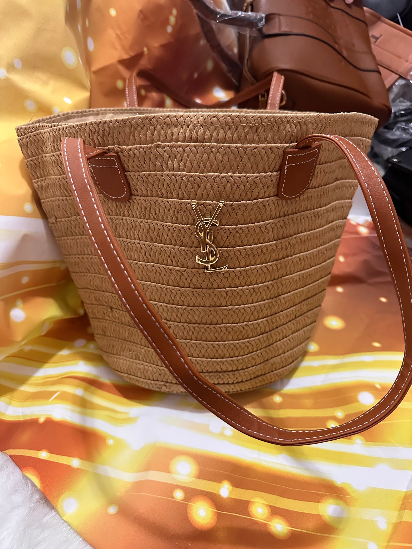 YSL Summer Straw Tote