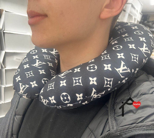 LV Black Neck Cushion