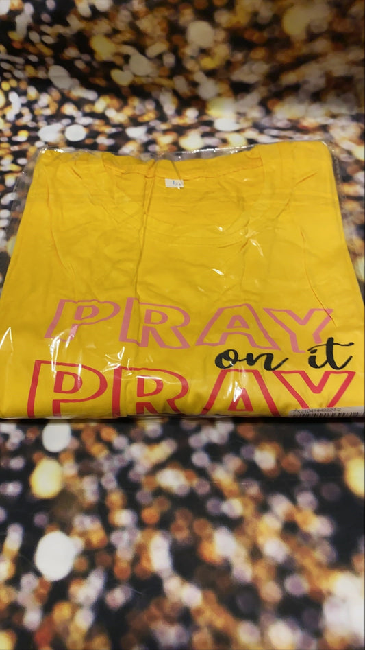 Pray on it Yellow T-shirt
