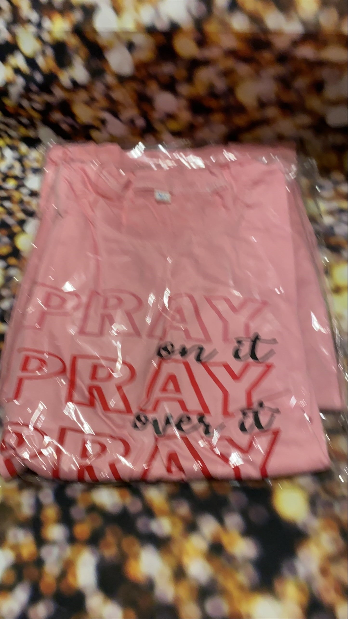 Pray on it pink T-shirt