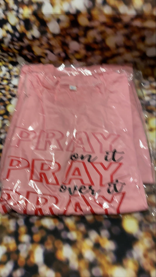Pray on it pink T-shirt