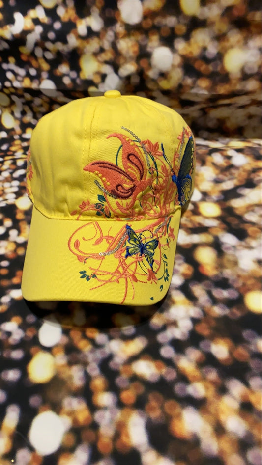 Yellow with Pink Embroidery