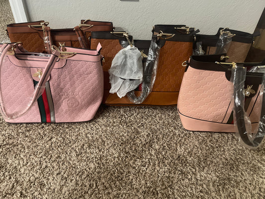 GG Bee Handbag with Gold Trim