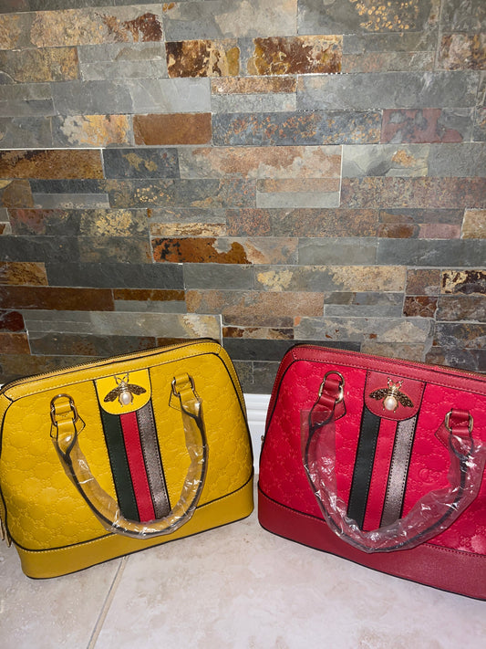 GG Bee Oblong leather handbag with wallet