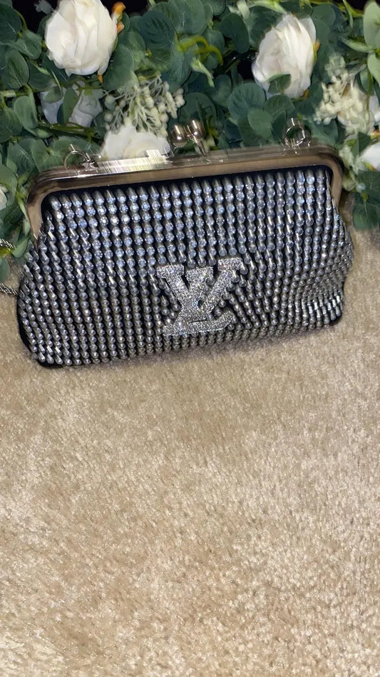 Elegant Bling LV Evening Bag