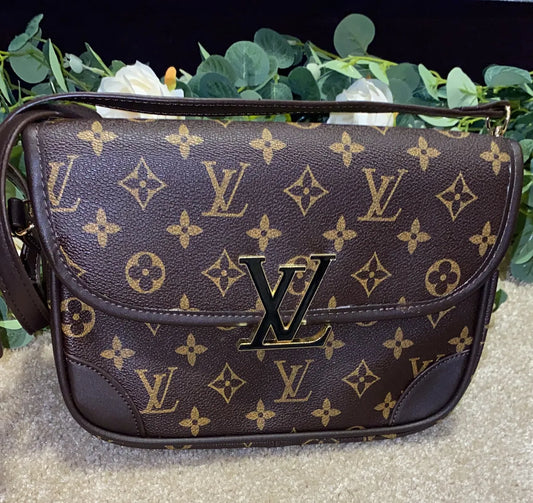 LV Brown handbag w/ Leather Strap